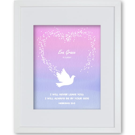 Dove Girl Personalised Faith Print