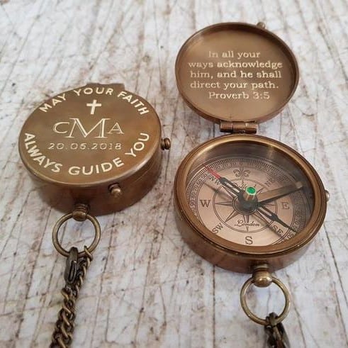Compass Engraved 